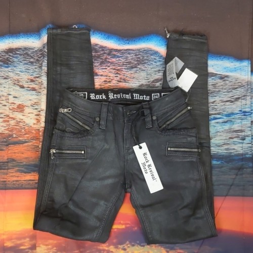 Rock REVIVAL - Skinny Jeans Coated Moto Camille Gr. 24 - Bild 1 von 13