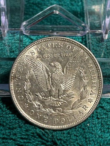 1921-D 55 vz Morgan Silber Dollar, nur Jahr Morgan geprägt in Denver, 90% 1 $ - Bild 2 von 2