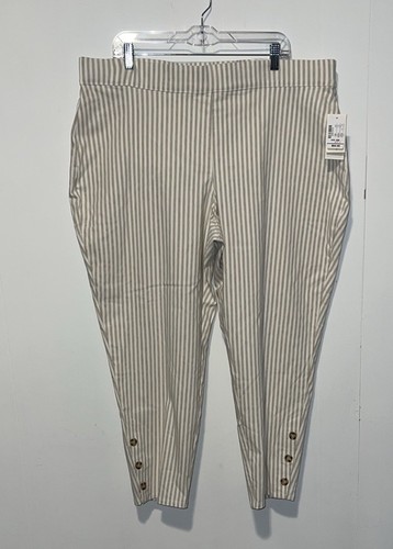 CJ Banks Signature Slimming Striped Pants Size 22W Q43 - Picture 1 of 8