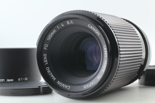Tested [MINT w/HOOD] Canon FD 100mm f4 SC Macro Lens for SLR A-1 AE-1 From JAPAN