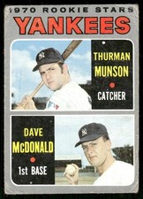 1970 Topps #189 Yankees 1970 Rookie Stars (Thurman Munson / Dave McDonald)