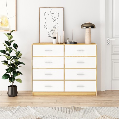 Chest of 8 Drawers Dresser Tallboy Bedside Table Storage Cabinet TV Stand Unit - Picture 2 of 11