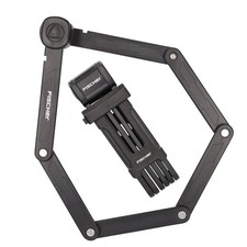 FISCHER 85 cm Faltschloss mit Halter (Schwarz)