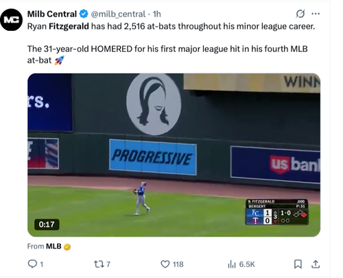 RYAN FITZGERALD 1st MLB HIT & HR. KC ROYALS VS MINN. TWINS game ticket 8/10/2025 - Bild 13 von 21