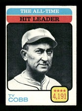 1973 Topps All Time Hit Leader 471 Ty Cobb VGEX 01 BXCP55