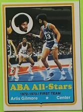 1973-74 Topps #250 Artis Gilmore Basketball Card (Kentucky ABA) (ABA All-Stars)