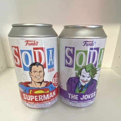 Funko Vinyl Soda Limited Edition Set - Superman & The Joker Figures w/ Cards