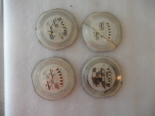 1959 59 Cadillac Eldorado original hubcap white center medallions (4) - used - Picture 2 of 9