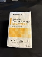McKesson 12-Ply Woven Gauze Sponge NonSterile 4 x 4" 1 Pack 200