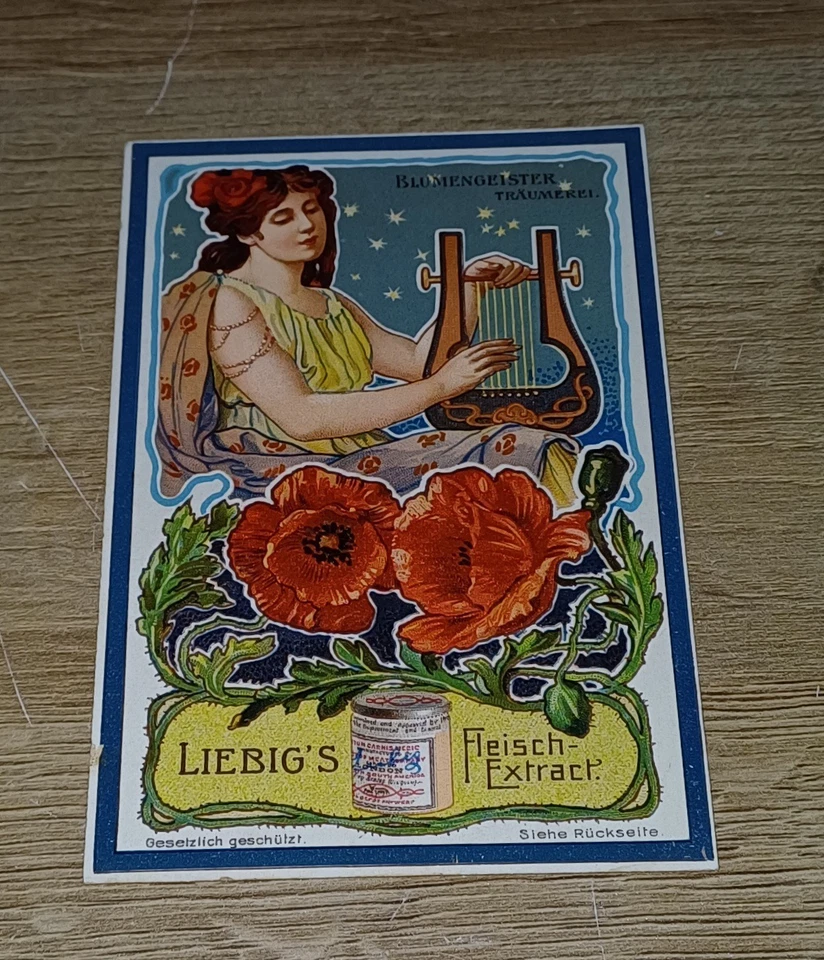 6 Liebig's Fleisch-Extract Sammelbilder Blumengeister - Bild 3 von 4
