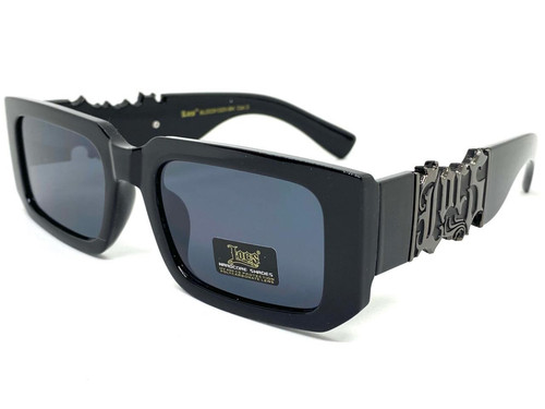 Clásico Motociclista Hardcore Gangster Hip Hop LOCS GAFAS DE SOL Marco Negro Lente Oscura C2 - Imagen 5 de 7