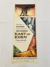 1955 EAST OF EDEN LINEN BACKED ORIG 14x36 INSERT MOVIE POSTER JAMES DEAN MINT