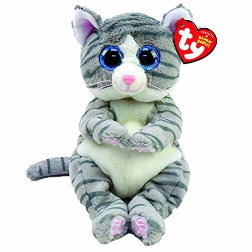 ty Beanie Babies ぬいぐるみ 白猫 バディーズ Ty ビーニーベイビー「ファンシー」ピンクのリボン付き白猫（6