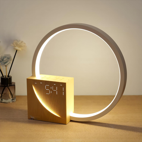 Vnoeom Alarm Clock Bedside Lamp, Touch Table Lamp with Natural Sounds, Desk L... - Picture 12 of 12