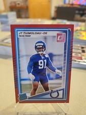 2025 Donruss - JT Tuimoloau #398 Rated Rookie Press Proof Red (RC) Colts