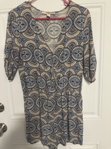 FOREVER 21, JUNIOR'S RAYON Wickel Azteken Muster Boho Retro Strampler, Größe M - Bild 1 von 7