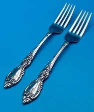 2 TWO Oneida WORDSWORTH Dinner Forks 7 1/4" Stainless Flatware Silverware