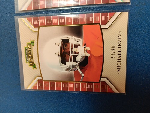 MICHAEL IRVIN Miami 2011 Press Pass Legends 1 Gold #55/99 ,1 Silver 141/175 LOT - Picture 2 of 4