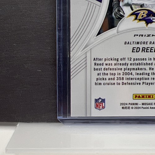 2024 Panini Mosaic Ed Reed Epic Performers Silver Mosaic Prizm #EP-ER Ravens - Imagen 5 de 12