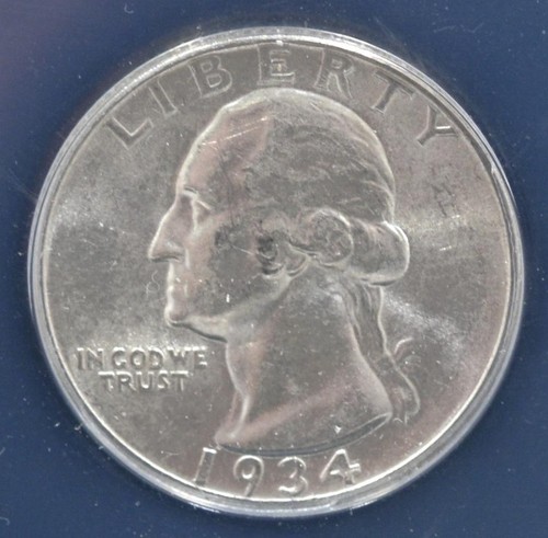 Washington Quarter 1934 AU 58 certificado ANACS - Imagen 3 de 3