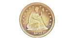 1877 S liberty seated quarter