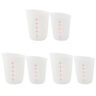 6 pcs Silicone Measuring Cup Visible Semi-transparent Measuring Cup Scale