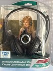 Logitech Premium USB 350 Black Headset Noise Cancellation Microphone Headphones