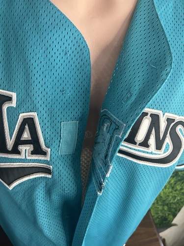 2001 MLB Florida Marlins Baseball #31 Game Worn Spring Training Jersey Size 50 - Picture 2 of 6