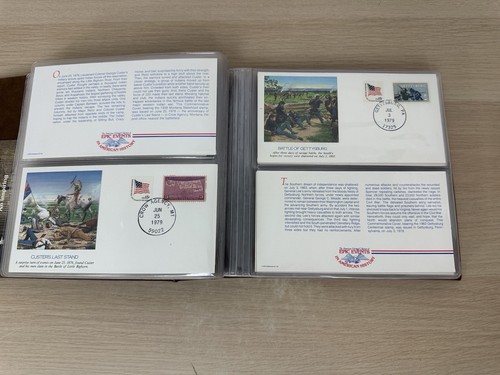 American Heritage Collection Epic Events In American History Stamp Album: Qty 34 - Picture 15 of 24
