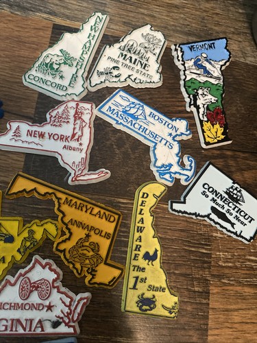 Imanes de nevera de estado de goma vintage ¡Lote de viaje 41 estados diferentes! Souvenir - Imagen 6 de 24