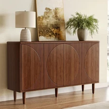 59-Inch Buffet Cabinet Sideboard with Storage, Modern Sideboard Buffet Table