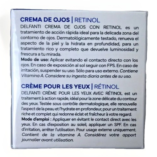 Delfanti Milano Eye Cream Retinol Repair Anti-Aging Reduces Fine Lines 1 oz 30ml - Picture 4 of 6