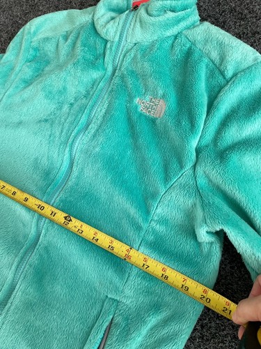 The North Face Osito Fleece Jacket Women's Large Green Blue Aqua Full Zip Fuzzy - Picture 6 of 9