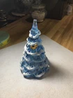 Fenton blue christmas tree