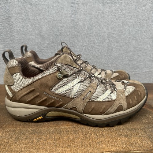 Merrell Siren Sport Trail Wanderschuhe Damen 10 oliv Vibram Sohle Leder