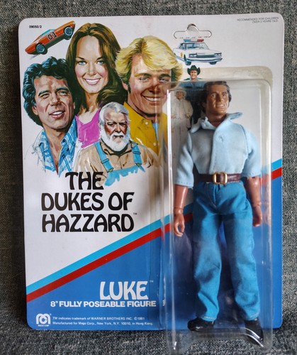 DUKES OF HAZZARD ❤️💙 LUKE DUKE MEGO 1981 Vintage NEU! Sealed 8" Actionfigur  - Bild 7 von 7