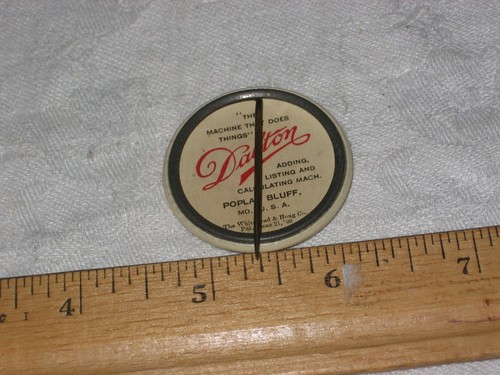 Vintage Every DAM Owner A Booster Celluloid Pinback Button Dalton Adding Machine - Picture 2 of 2