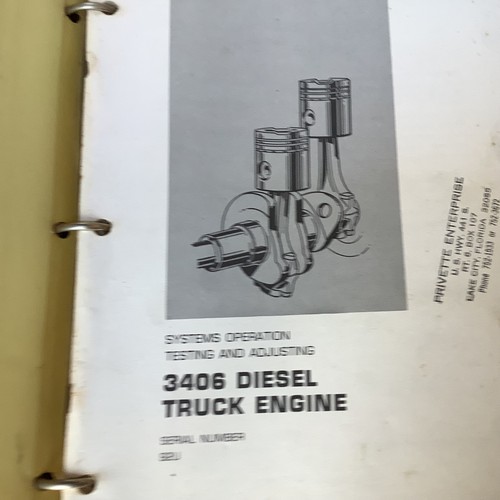CAT CATERPILLAR 3406 TRUCK ENGINE SERVICE SHOP REPAIR MANUAL BOOK - Picture 2 of 3