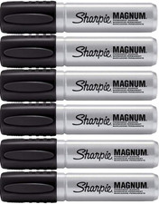 Magnum Permanent Marker, Black, 6 PACK