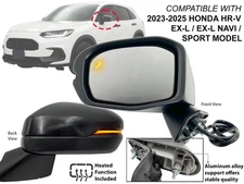 Side Mirror for 2023-2025 HONDA HR-V with BSD Signal Light Heated Driver Side