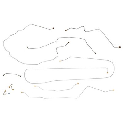 1967 Chevrolet GMC Long Bed 2wd 1/2 Coil Complete Power Drum Brake Line Kit SS