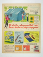 Vintage 1965 Western Auto Camping Print Ad Summertime Summer