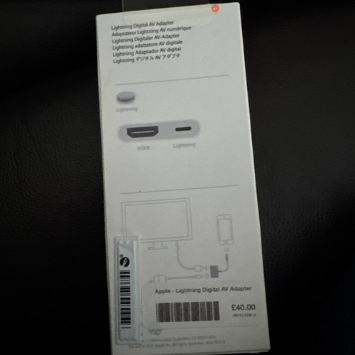 GENUINE APPLE LIGHTNING TO HDMI DIGITAL AV TV ADAPTER CABLE MD826ZM/A - Picture 2 of 3