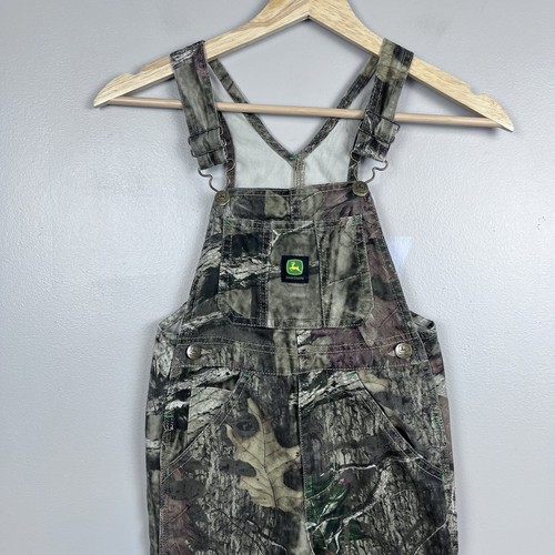 John Deere Kids CamouflageAdjsutable Strap Bib Coveralls Size 6 Farming, Hunting - Picture 2 of 12