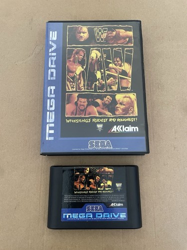 Sega Megadrive WWF RAW Spiel Pal Version OVP getestet schneller Versand am nächsten Tag