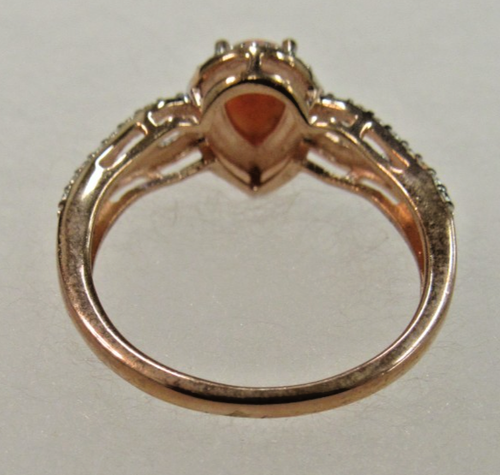 Oregon Peach Opal White Topaz 14K RG & Platinum/Sterling Silver Ring Size 7 - Bild 3 von 3