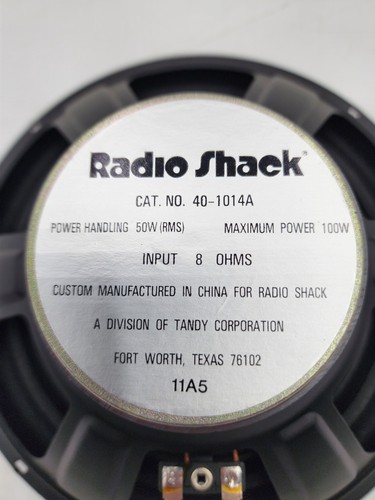 Radio Shack 40-1014A 10" Polypropylen Tieftöner 50 Watt RMS 100 Watt Max Vintage - Bild 8 von 17