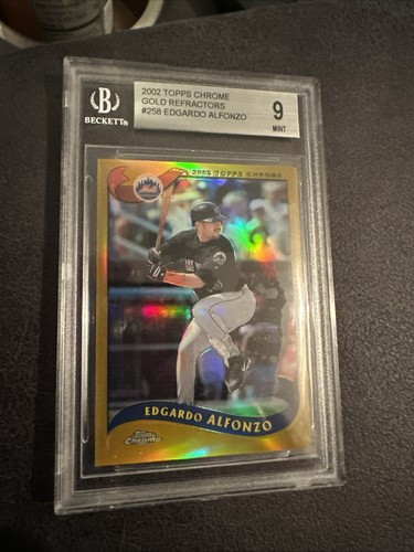 2002 Topps Chrome - Edgardo Alfonzo #258 Gold Refractor - Picture 1 of 2