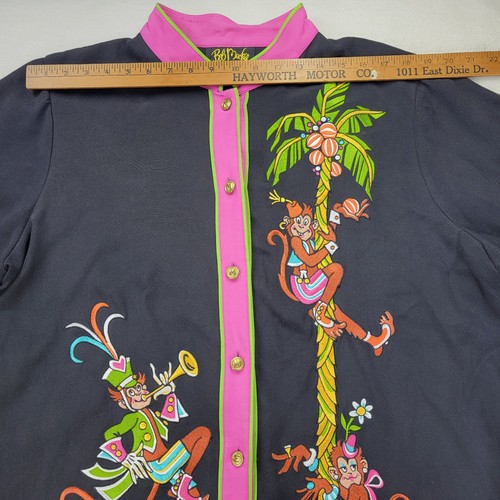 Chaqueta Bob Mackie De Colección Para Mujer Talla 1X Negra Invierno Seda Fría Usable Arte - Imagen 4 de 16