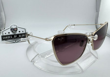 MAUI JIM PUAKENIKENI MJ 823-38B SHINY GOLD MAUI ROSE POLARIZED METAL SUNGLASSES